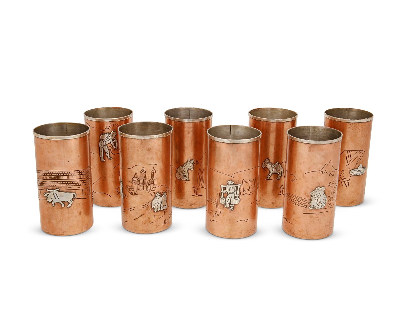 A SET OF PLATERA VICTORIA COPPER