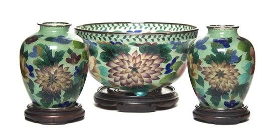 A Set of Plique De Jour Articles