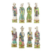 A SET OF PORCELAIN FIGURES OF
