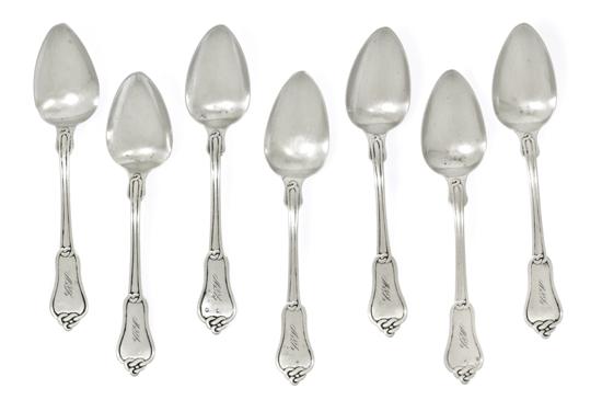 A Set of Seven American Coin Silver