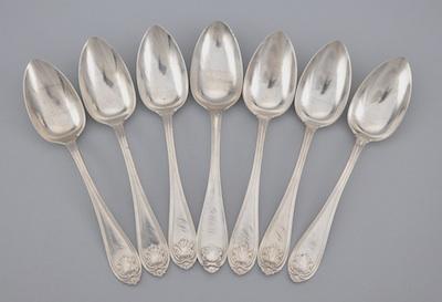 A Set of Seven Coin Silver Soup