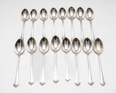 A set of seven German silver