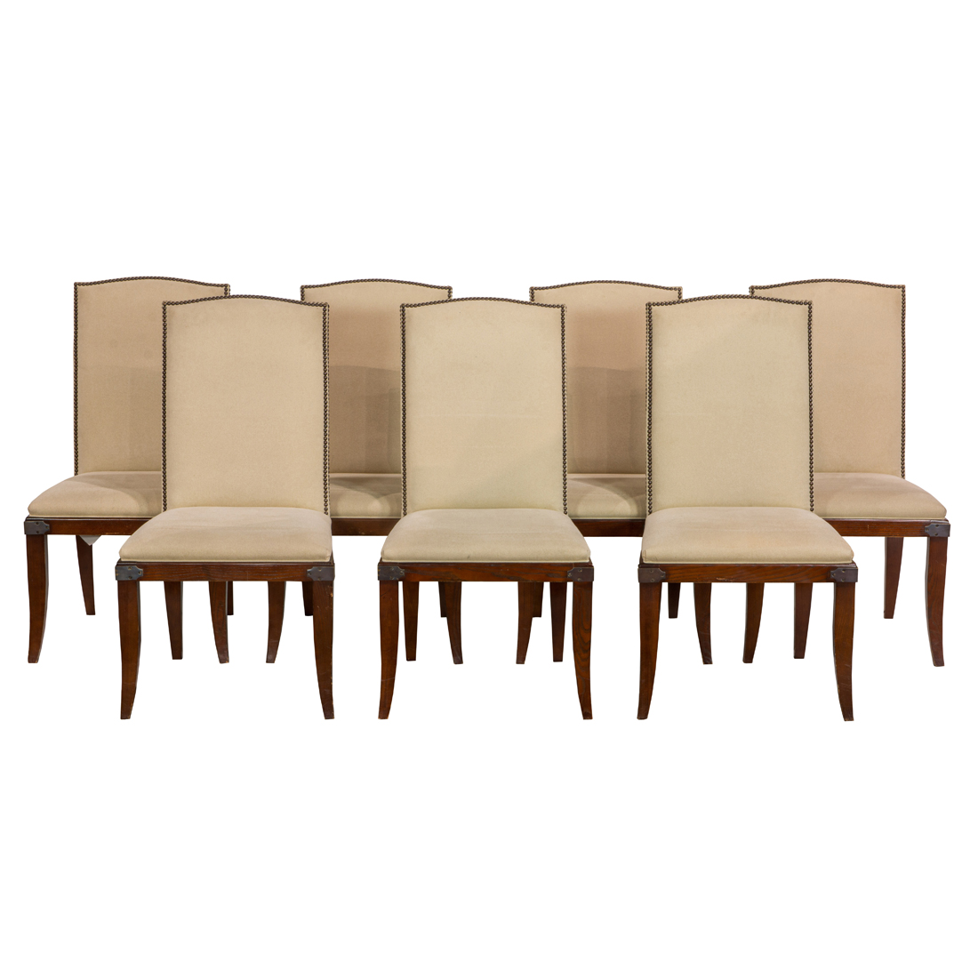 A SET OF SEVEN HENREDON UPHOLSTERED