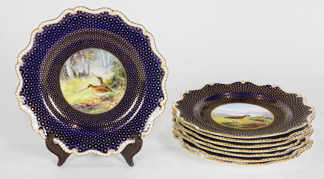 A SET OF SEVEN ROYAL WORCESTER