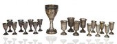 A SET OF SILVER AND SILVER-PLA