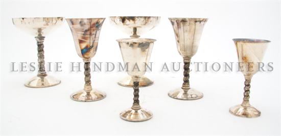 A Set of Silverplate Stemware