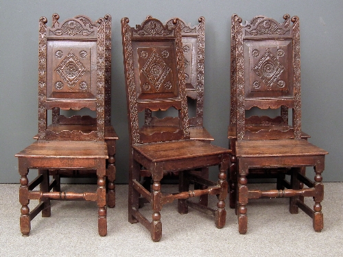 A set of six 17th Century oak