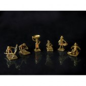A SET OF SIX AKAN PEOPLE (GHAN