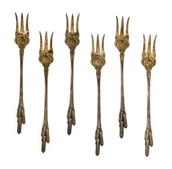A Set of Six American Art Nouveau