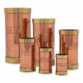 A Set of Six American Copper a