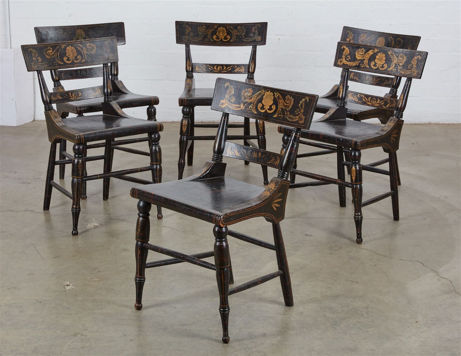 A SET OF SIX AMERICAN PAINTED