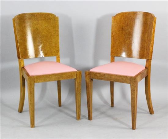 A set of six Art Deco birds eye