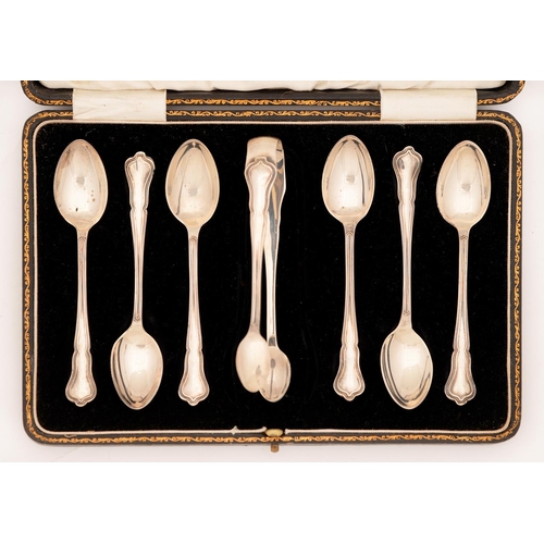 A set of six Art Nouveau  silver