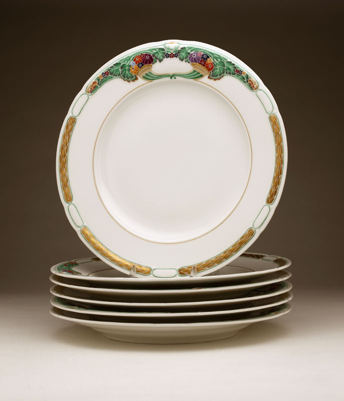 A set of six Berlin KPM porcelain