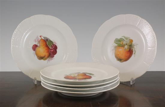 A set of six Berlin KPM porcelain
