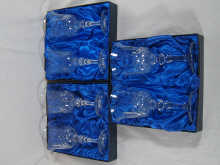 A set of six Bohemia Crystal