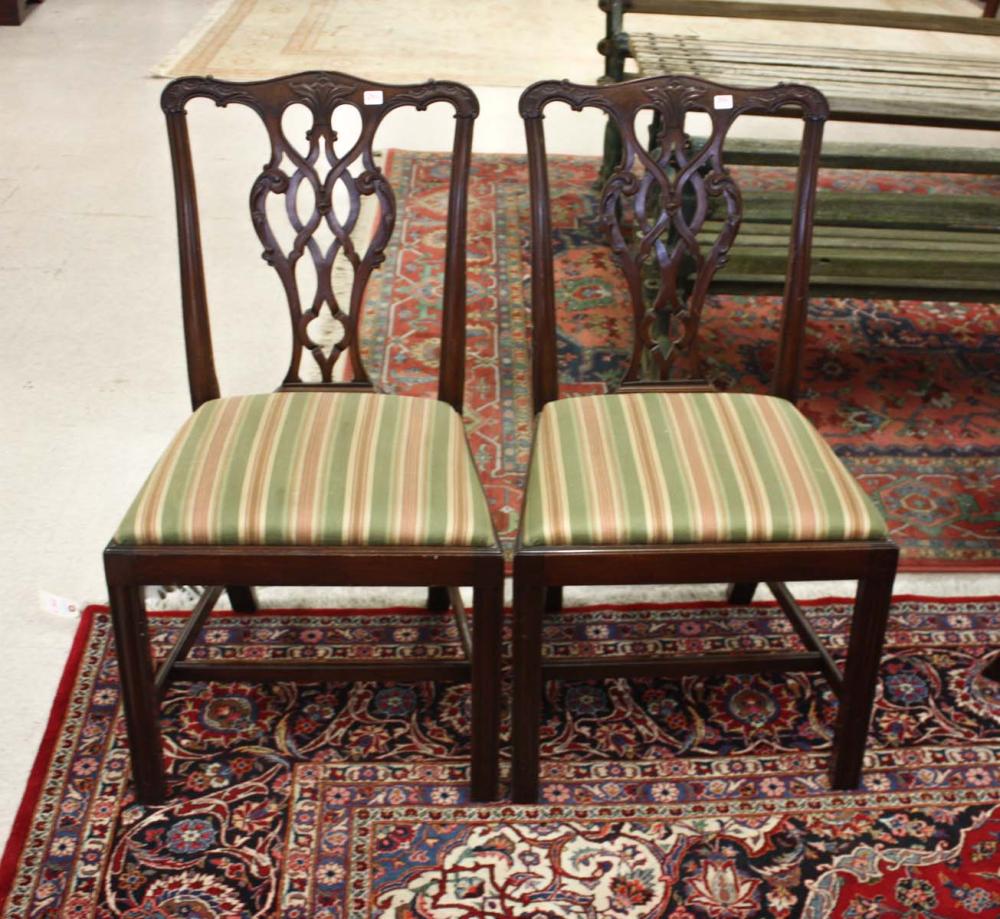 A SET OF SIX CHIPPENDALE STYLE