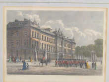 A set of six coloured prints of
