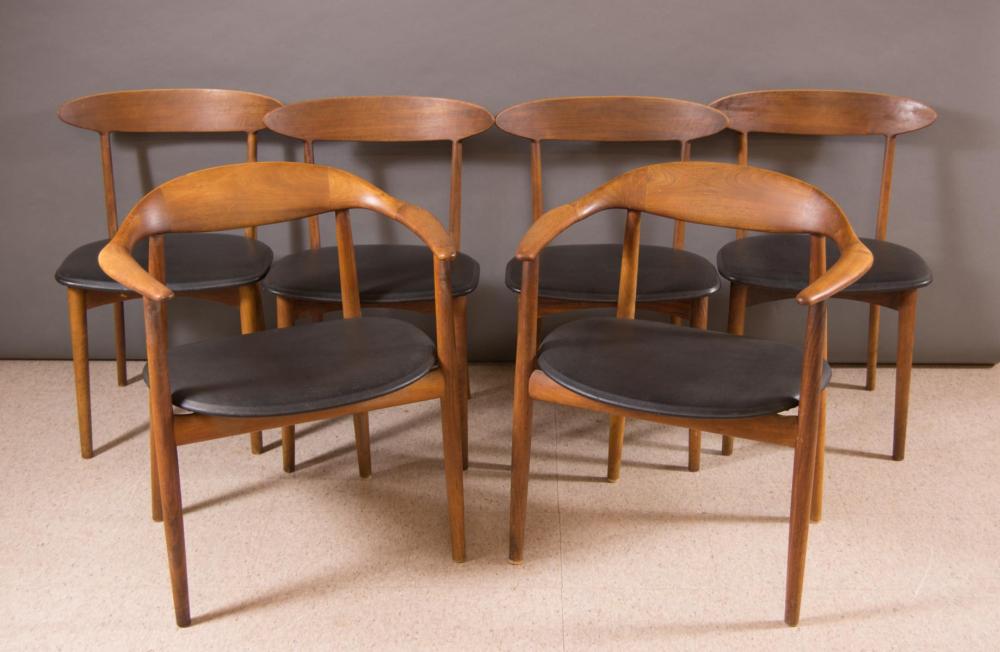 A SET OF SIX DANISH TEAK