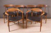 A SET OF SIX DANISH TEAK MID-C