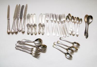 A set of six Danish silver desert