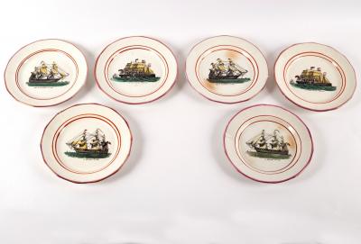 A set of six dessert plates