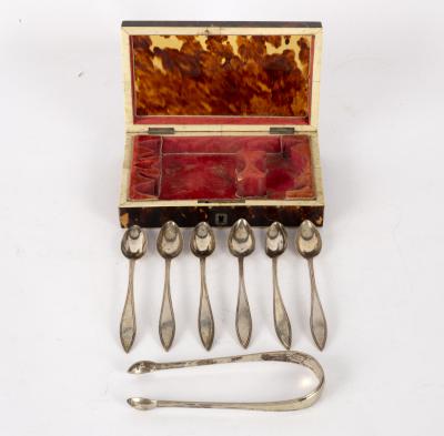 A set of six Dutch silver teaspoons