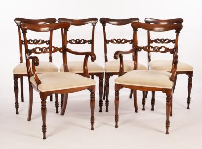 A set of six Edwardian dining