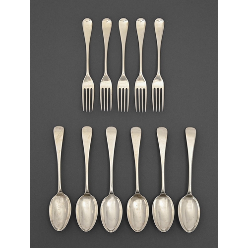 A set of six Edwardian silver
