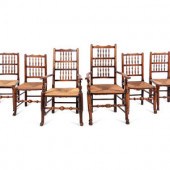 A Set of Six English Oak Lanca
