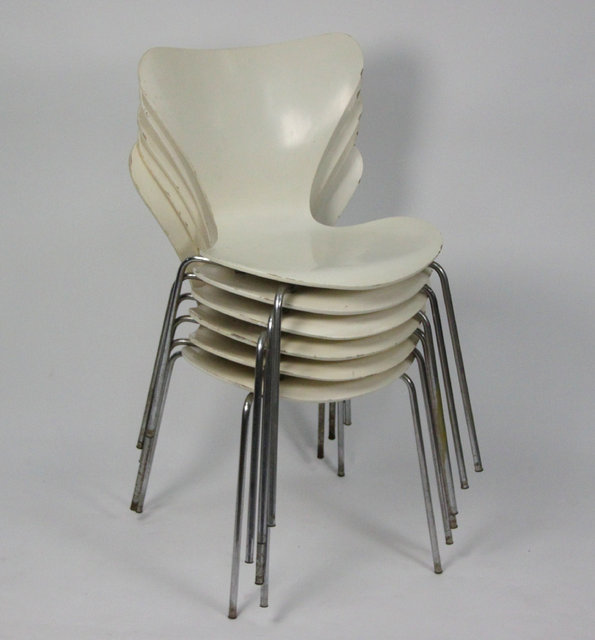 A set of six Fritz Hansen chairs