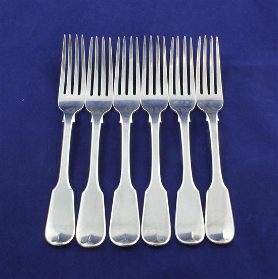 A set of six George IV silver