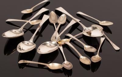 A set of six George III silver