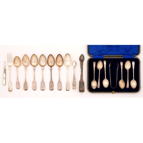 A set of six George V silver coffee