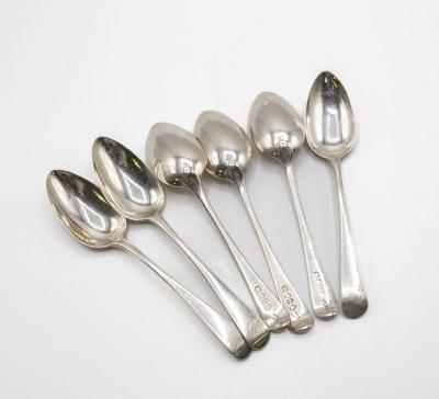A set of six George III silver