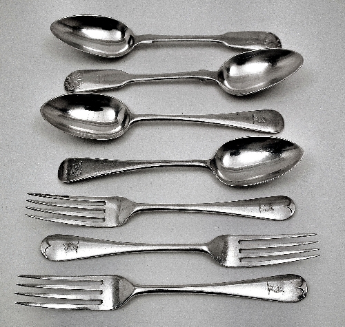 A set of six George V silver Old