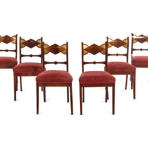 A Set of Six German Parcel Gilt