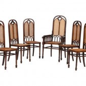 A Set of Six Gothic Revival Be