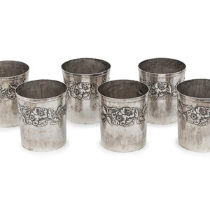 A Set of Six Italian Silver