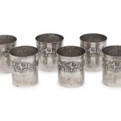 A Set of Six Italian Silver Tu