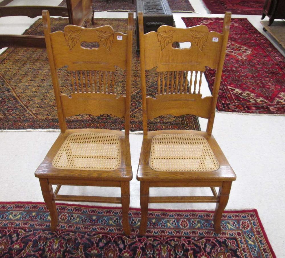 A SET OF SIX LATE VICTORIAN OAK