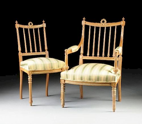 A SET OF SIX LOUIS XVI STYLE PARCEL