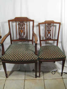 A set of six mahogany Edwardian