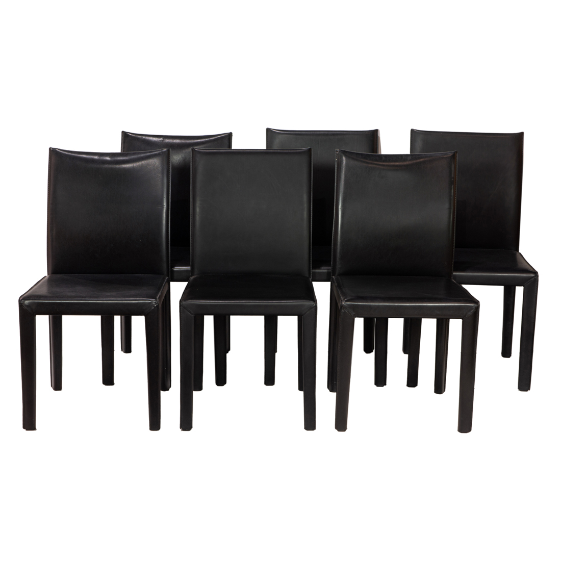 A SET OF SIX MARIA YEE LEATHER