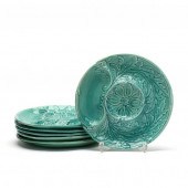 A SET OF SIX PV MAJOLICA ARTIC