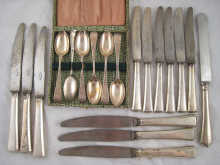 A set of six silver teaspoons