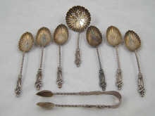 A set of six silver ''apostle'' tea