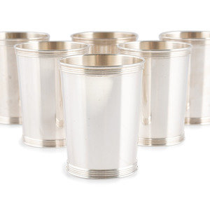 A Set of Six Silver Julep Cups