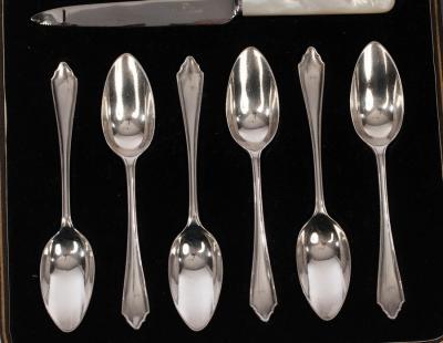 A set of six silver grapefruit