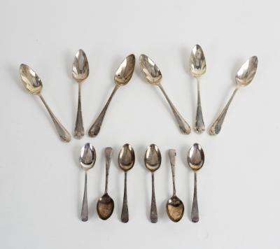 A set of six silver grapefruit